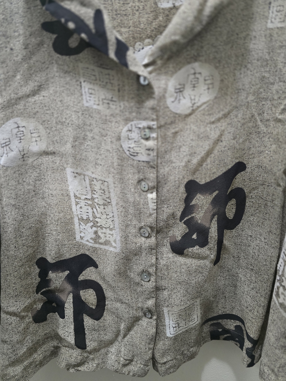 ​Chico's Design 100% Silk Asian-Inspired Buddha Blouse - Forearm Length Sleeves - Picture 3 of 9